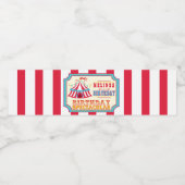 Étiquette Pour Bouteilles D'eau Carnaval ou cirque, Anniversaire Spectaculaire (Étiquettes simples)