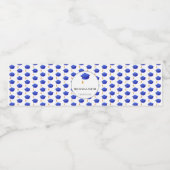 Étiquette Pour Bouteilles D'eau Casquette bleu simple Motif (Étiquettes simples)