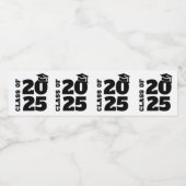 Étiquette Pour Bouteilles D'eau Casquette de baseball noir (Étiquettes simples)