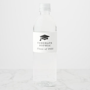 Étiquette Pour Bouteilles D'eau Casquette de grade simple Nom personnalisé Graduat