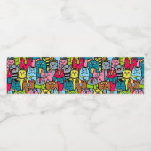 Étiquette Pour Bouteilles D'eau Cat et kitten (Étiquettes simples)