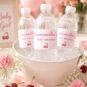 Étiquette Pour Bouteilles D'eau C'est la cerise sur le gâteau Baby Shower Cerise