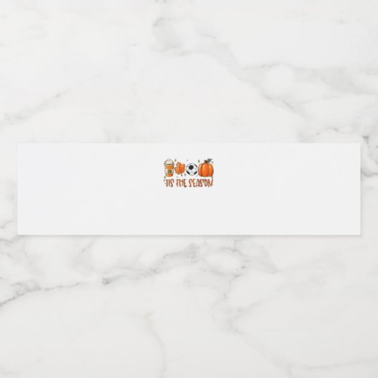 Étiquette Pour Bouteilles D'eau C'Est La Saison Feuille Fin Automne Football (Étiquettes simples)