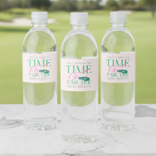 Étiquette Pour Bouteilles D'eau C'est temps de faire la fête au golf pour l'enterr
