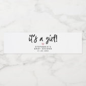 Étiquette Pour Bouteilles D'eau C'est un Baby shower de fille (Étiquettes simples)