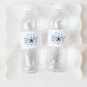 Étiquette Pour Bouteilles D'eau C'est un garçon ! Baby shower de balle de football