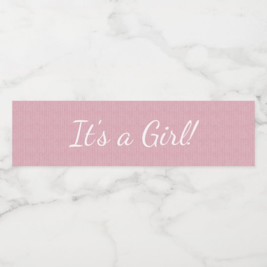 Étiquette Pour Bouteilles D'eau C'est une fille (Étiquettes simples)