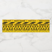 Étiquette Pour Bouteilles D'eau Chariot de construction moderne Jaune de construct (Étiquettes simples)