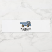 Étiquette Pour Bouteilles D'eau Chariot de véhicule de construction Anniversaire (Étiquettes simples)