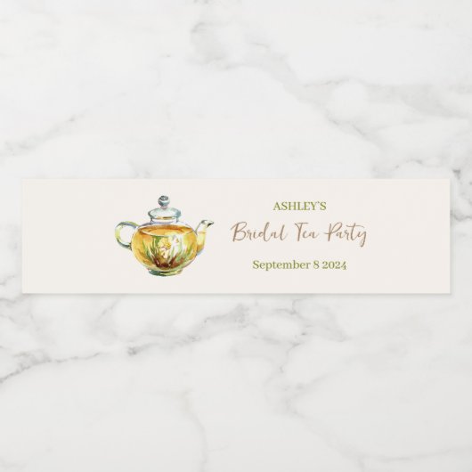 Étiquette Pour Bouteilles D'eau CHARMANT Chamomile Tea Party (Étiquettes simples)