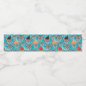 Étiquette Pour Bouteilles D'eau Chat dans le casquette (Étiquettes simples)