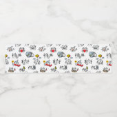 Étiquette Pour Bouteilles D'eau Chats amusants, lait et magie. (Étiquettes simples)