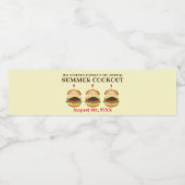 Étiquette Pour Bouteilles D'eau Cheeseburger Hamburger Burger Pique-nique Barbecue (Étiquettes simples)