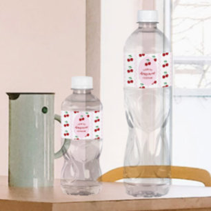 Étiquette Pour Bouteilles D'eau Cherry Sweet Anniversaire