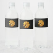 Étiquette Pour Bouteilles D'eau Cheval en Or (Bouteilles)