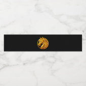 Étiquette Pour Bouteilles D'eau Cheval en Or (Étiquettes simples)
