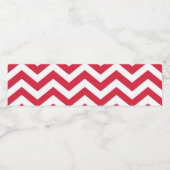 Étiquette Pour Bouteilles D'eau Chevron Motif : Rouge (Étiquettes simples)