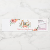 Étiquette Pour Bouteilles D'eau Chic Floral Bois Animaux Baby shower Anniversaire (Étiquettes simples)