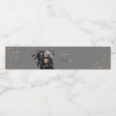 Étiquette Pour Bouteilles D'eau Chic glam gothique effrayant fille fête d'annivers (Étiquettes simples)