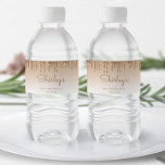 Étiquette Pour Bouteilles D'eau Chic Gold Parties scintillant Drip 90th Birthday P<br><div class="desc">Ces étiquettes chics et féminins de bouteille d'eau de 90e anniversaire disposent d'une bordure brillante en or faux parties scintillant goutte-à-goutte et or ombre arrière - plan. Personnalisez-les avec son nom en écriture manuscrite de couleur or,  avec son anniversaire et la date ci-dessous en police sans serif.</div>