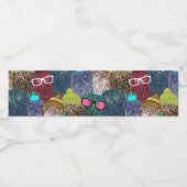 Étiquette Pour Bouteilles D'eau Chouette dans la couronne (Étiquettes simples)