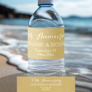 Étiquette Pour Bouteilles D'eau cinquantième ou autre anniversaire de mariage