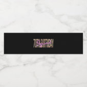 Étiquette Pour Bouteilles D'eau Citation de l'équipe du 70e anniversaire (Étiquettes simples)