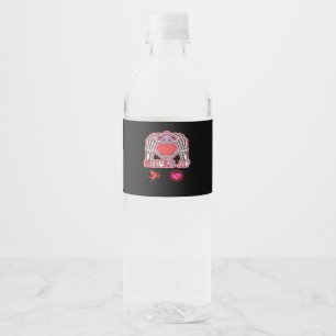 Étiquette Pour Bouteilles D'eau Citation Halloween à mains - Slogan Déplaisant