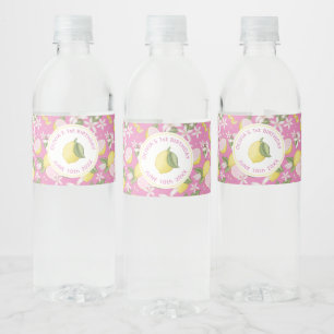 Étiquette Pour Bouteilles D'eau Citron Pink Lemonade Thème Anniversaire Fête Favor