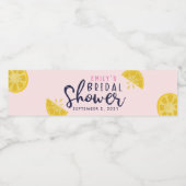 Étiquette Pour Bouteilles D'eau Citron rose Fête des mariées (Étiquettes simples)