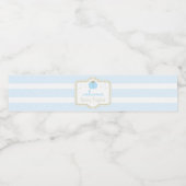 Étiquette Pour Bouteilles D'eau Citrouille bleu bébé garçon douche (Étiquettes simples)