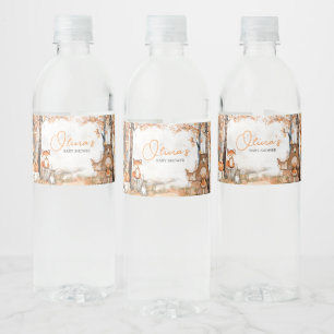 Étiquette Pour Bouteilles D'eau Citrouille d'automne Baby shower des animaux de bo