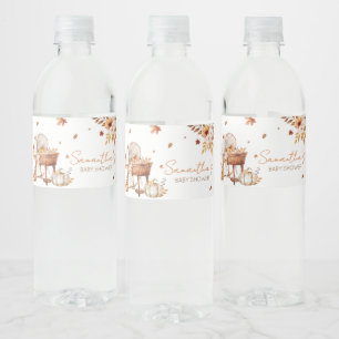Étiquette Pour Bouteilles D'eau Citrouille d'automne tombant dans le Baby shower d