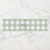 Étiquette Pour Bouteilles D'eau Citrouille Sage Green En vichy Merci (Étiquettes simples)