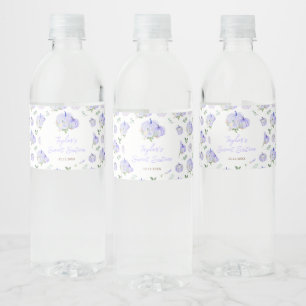 Étiquette Pour Bouteilles D'eau Citrouilles Violettes Floral Sweet Seize Ans