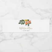 Étiquette Pour Bouteilles D'eau Citrus orange et citrons (Étiquettes simples)