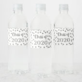 Étiquette Pour Bouteilles D'eau Classe Argent Confetti de 2020 Graduation (Bouteilles)