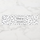 Étiquette Pour Bouteilles D'eau Classe Argent Confetti de 2020 Graduation (Étiquettes simples)