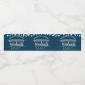 Étiquette Pour Bouteilles D'eau Classe Bleue de 2024 Félicitations Graduation (Étiquettes simples)