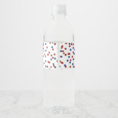 Étiquette Pour Bouteilles D'eau Classe Blue Red Confetti de 2020 Graduation (Dos)