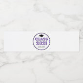 Étiquette Pour Bouteilles D'eau Classe De Graduation De 2021 En Lumière (Violet) (Étiquettes simples)