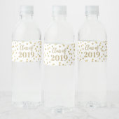 Étiquette Pour Bouteilles D'eau Classe Gold Confetti de 2019 Graduation (Bouteilles)