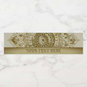 Étiquette Pour Bouteilles D'eau Classique Mandala Inde Style 4