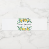 Étiquette Pour Bouteilles D'eau Client spécifique Elegant blanc vert (Étiquettes simples)