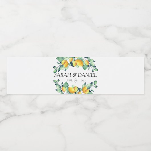 Étiquette Pour Bouteilles D'eau Client spécifique Elegant blanc vert (Étiquettes simples)