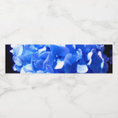 Étiquette Pour Bouteilles D'eau Cobalt bleu floral élégant bleu hydrangées (Étiquettes simples)