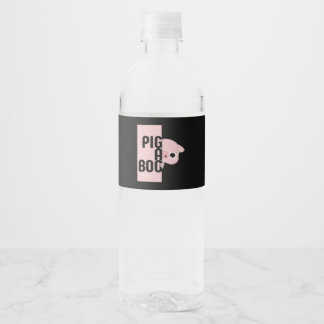 Étiquette Pour Bouteilles D'eau Cochon A Boo