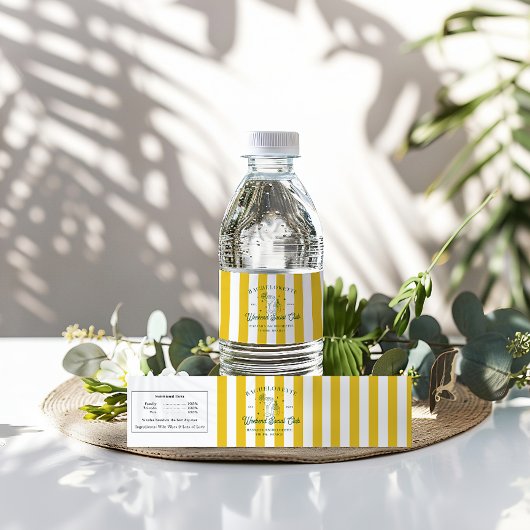 Étiquette Pour Bouteilles D'eau Cocktail Club d'été | Enterrement de vie de jeune