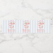 Étiquette Pour Bouteilles D'eau Cocktail Retro Moderne Bachelorette Orange (Étiquettes simples)