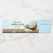 Étiquette Pour Bouteilles D'eau Cocotier tropical (Étiquettes simples)
